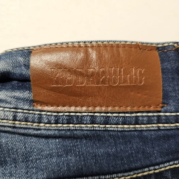 Hydraulic Nolita Ankle Skinny jeans size 10 embroidered blue denim 27" inseam - Picture 9 of 14